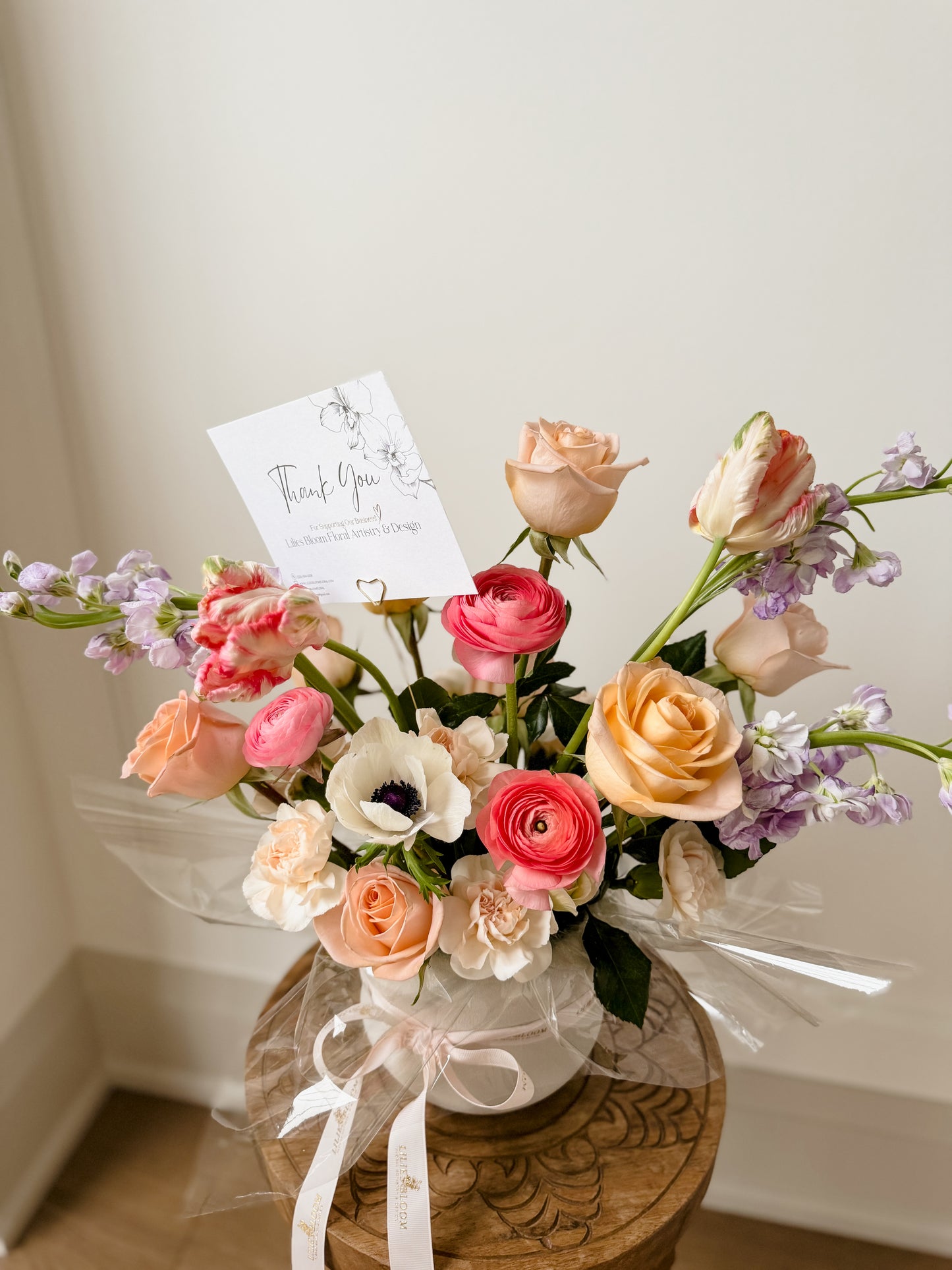 Pastel Peaches and Lavenders Arrangement