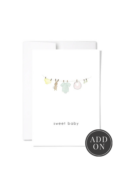 Sweet Baby Clothesline Greeting Card